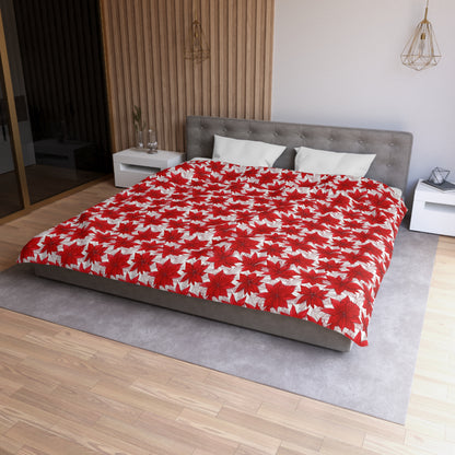 Christmas Blossom Sketch Microfiber Duvet Cover