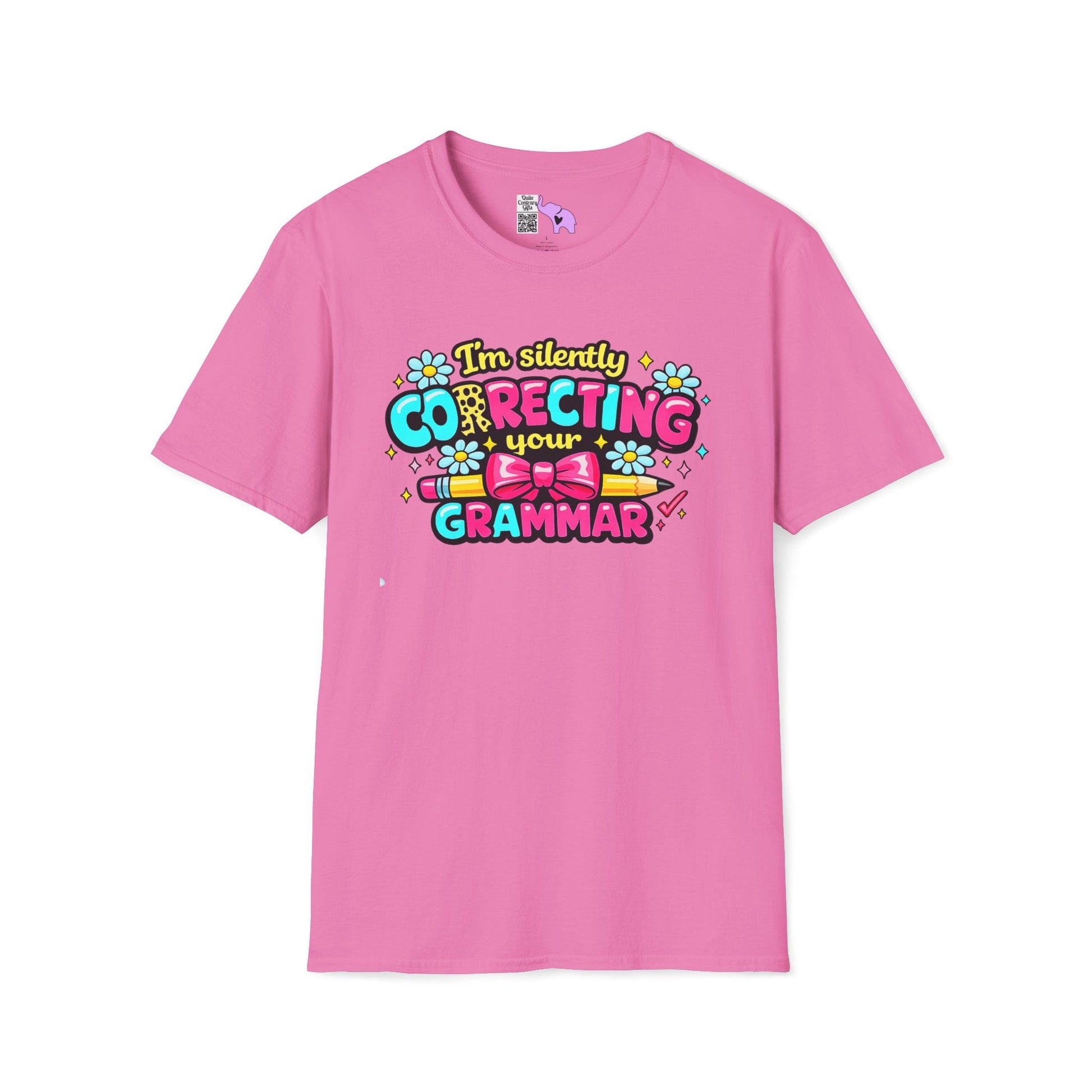 I'm Silently Correcting Your Grammar (Colorful) Adult T-shirt