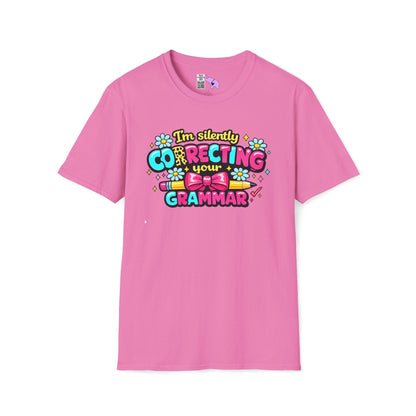 I'm Silently Correcting Your Grammar (Colorful) Adult T-shirt