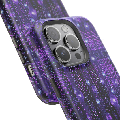 Purple Raindrops MagSafe® Compatible Tough Case for iPhone