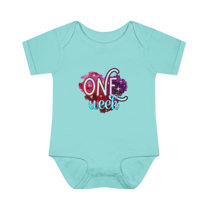 Stardust Baby Milestone Bodysuit-One Week