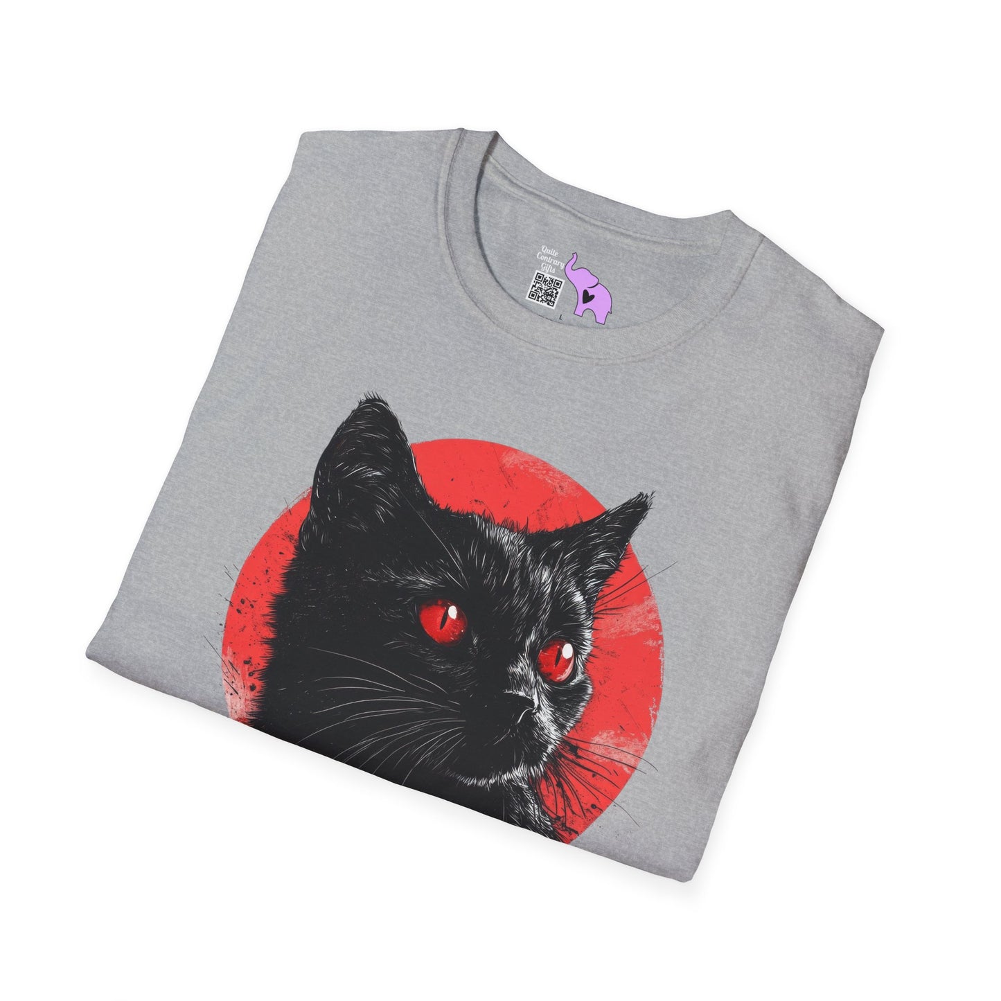 Black Cat Over Full Moon 2 Adult T-shirt