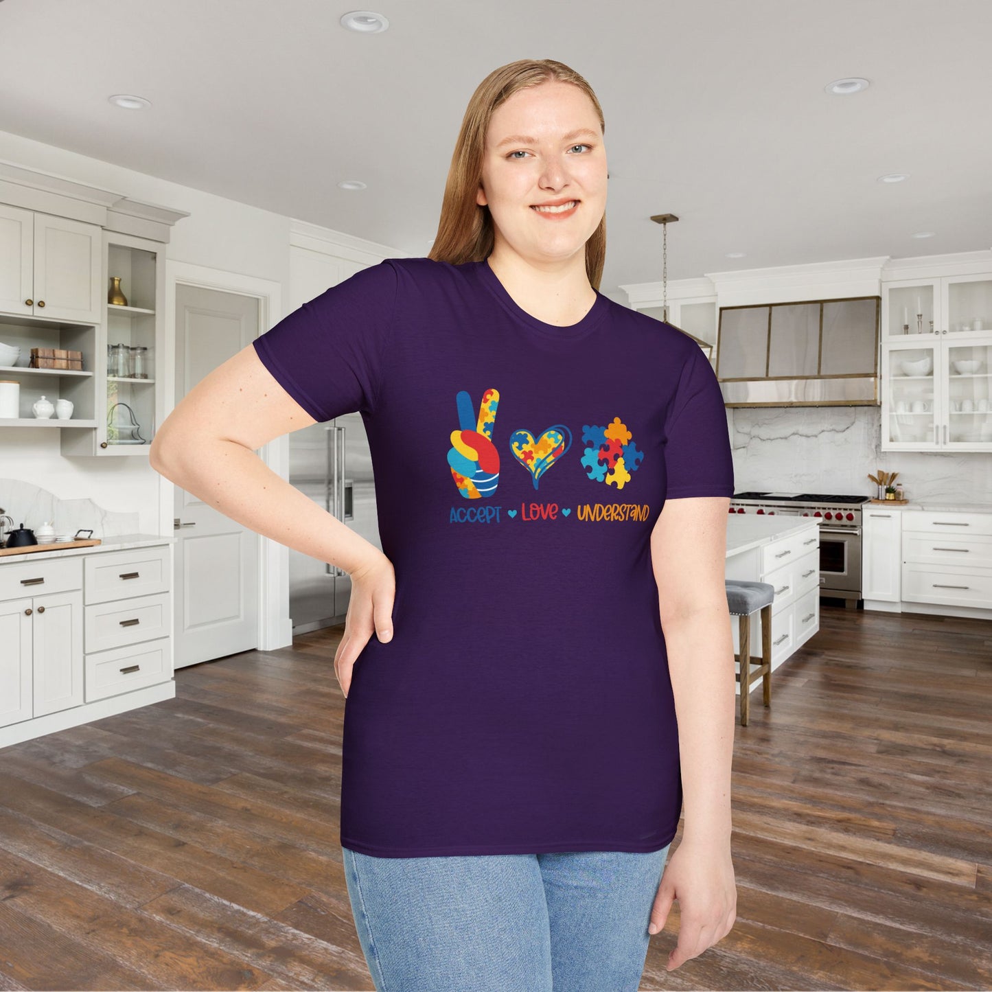 Accept Love Understand Autism Awarness Adult T-shirt