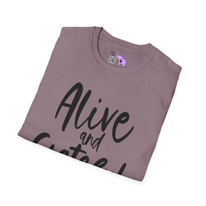 Alive & Grateful Cancer Survivor Adult T-shirt