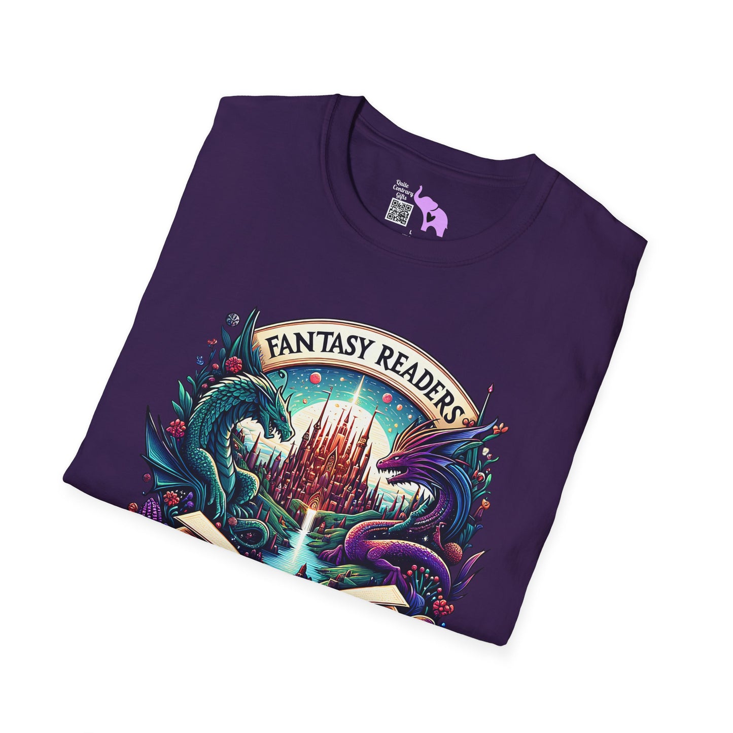 Fantasy Readers Book Club (Dragons) Adult T-shirt