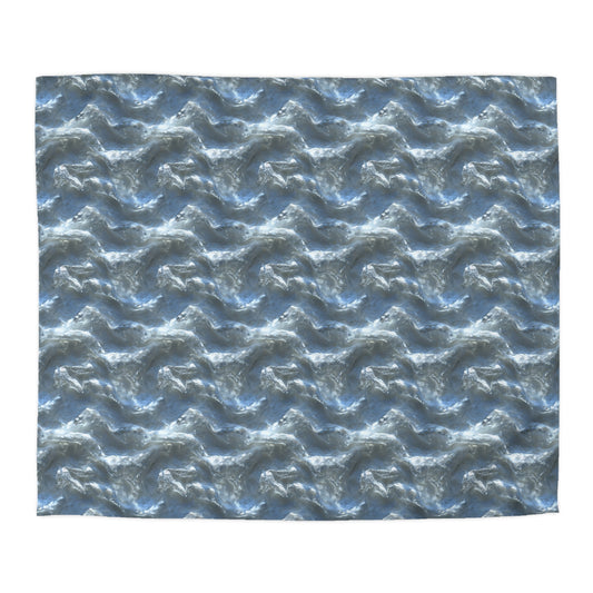 Snowdrift Sheer & Lace Microfiber Duvet Cover