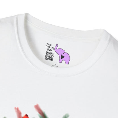 White Candy Cane Kitten Adult T-shirt