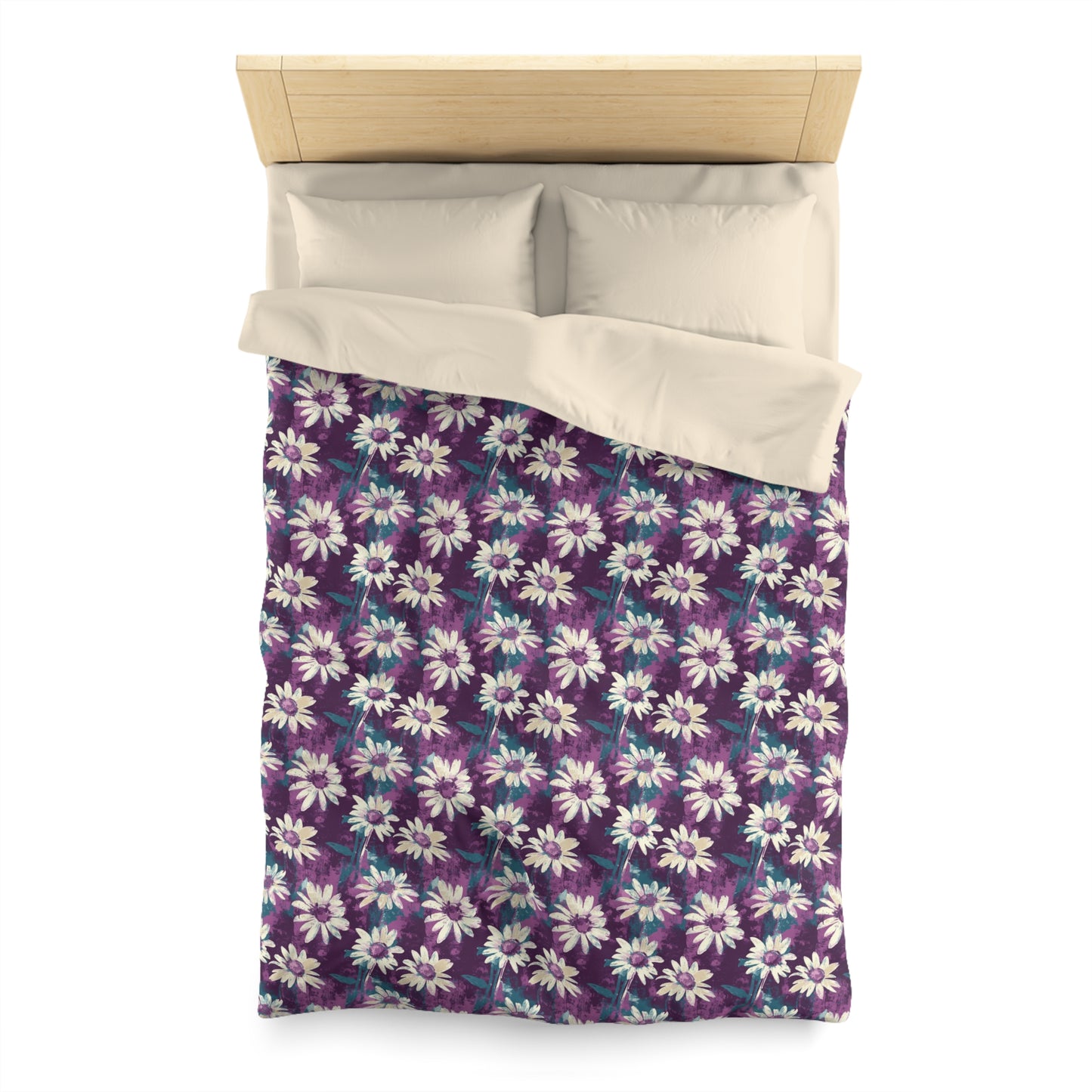 Twilight Daisy Meadow Microfiber Duvet Cover