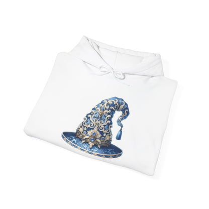 Blue & Silver Witch Hat Heavy Blend™ Hooded Sweatshirt
