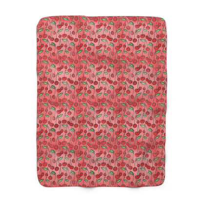 Cherry Bombshell Fleece Blanket
