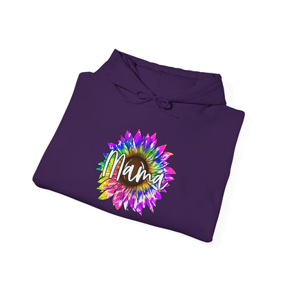 Mama Tie Dye Sunflower Heavy Blend™ Hooded Sweatshirt