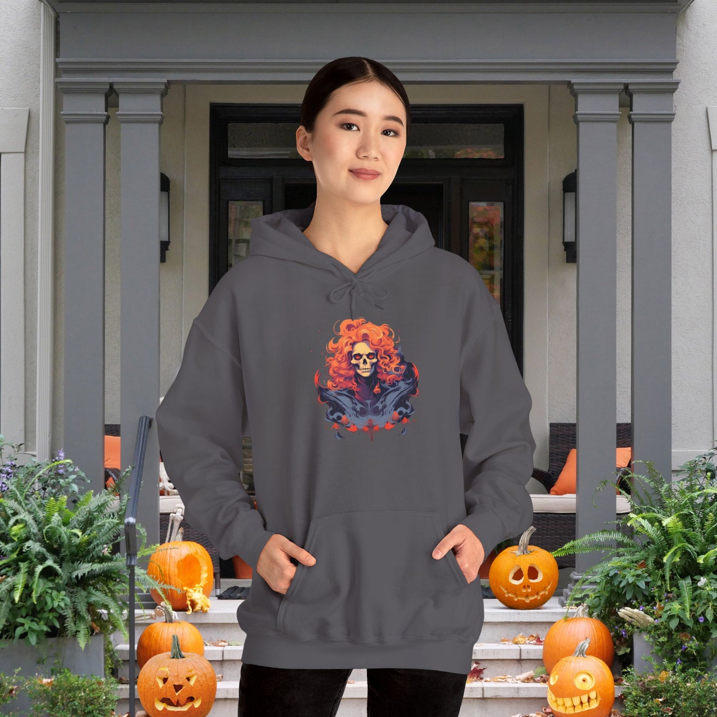 Creepy Ghost 8 Heavy Blend™ Hooded Sweatshirt
