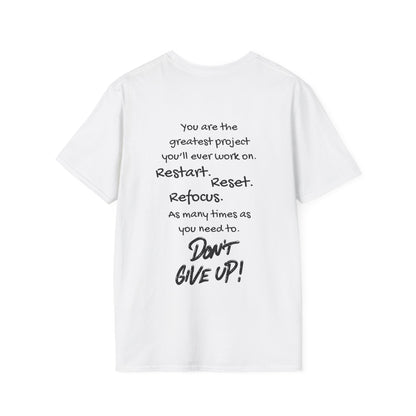 Restart Reset Refocus Adult T-shirt