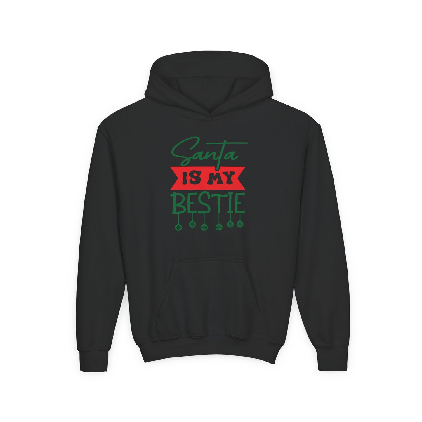 Santa Is My Bestie Youth Hoodie