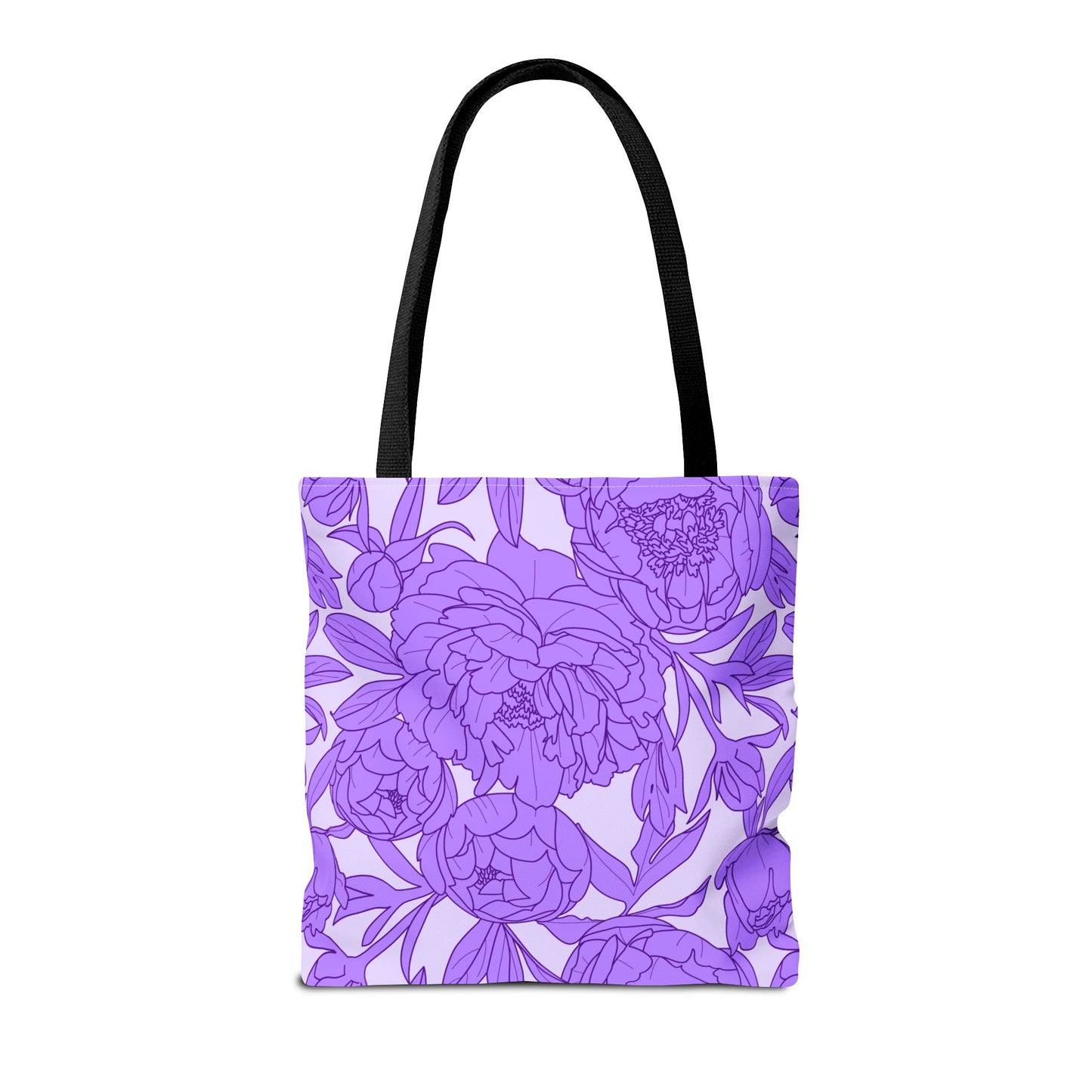 Lavender Peony Symphony Canvas Tote Bag