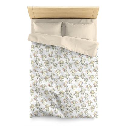 Dancing Elephants Microfiber Duvet Cover