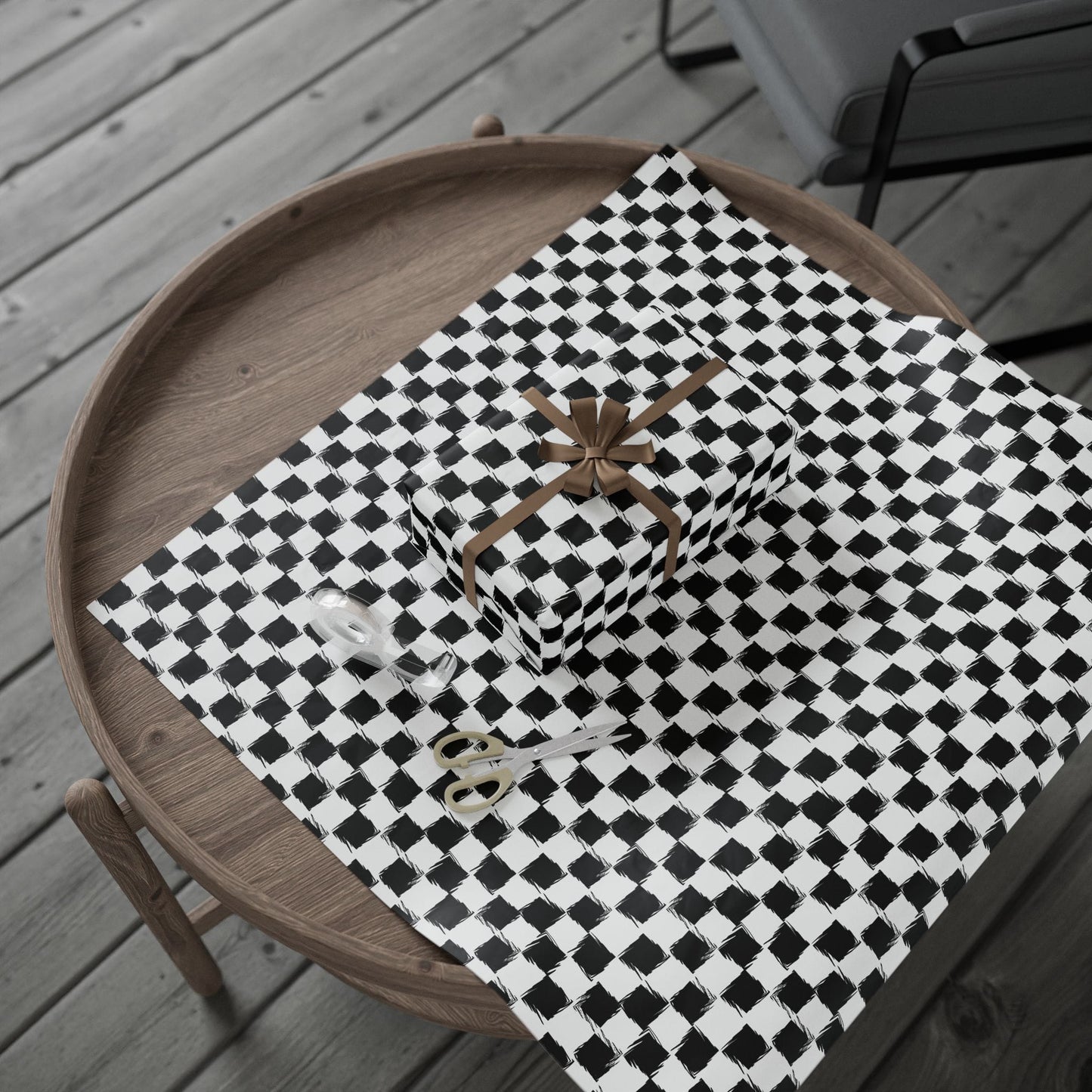 Distorted Check Wrapping Paper