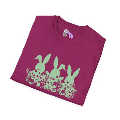 Easter Bunnies in Grass Adult T-shirt