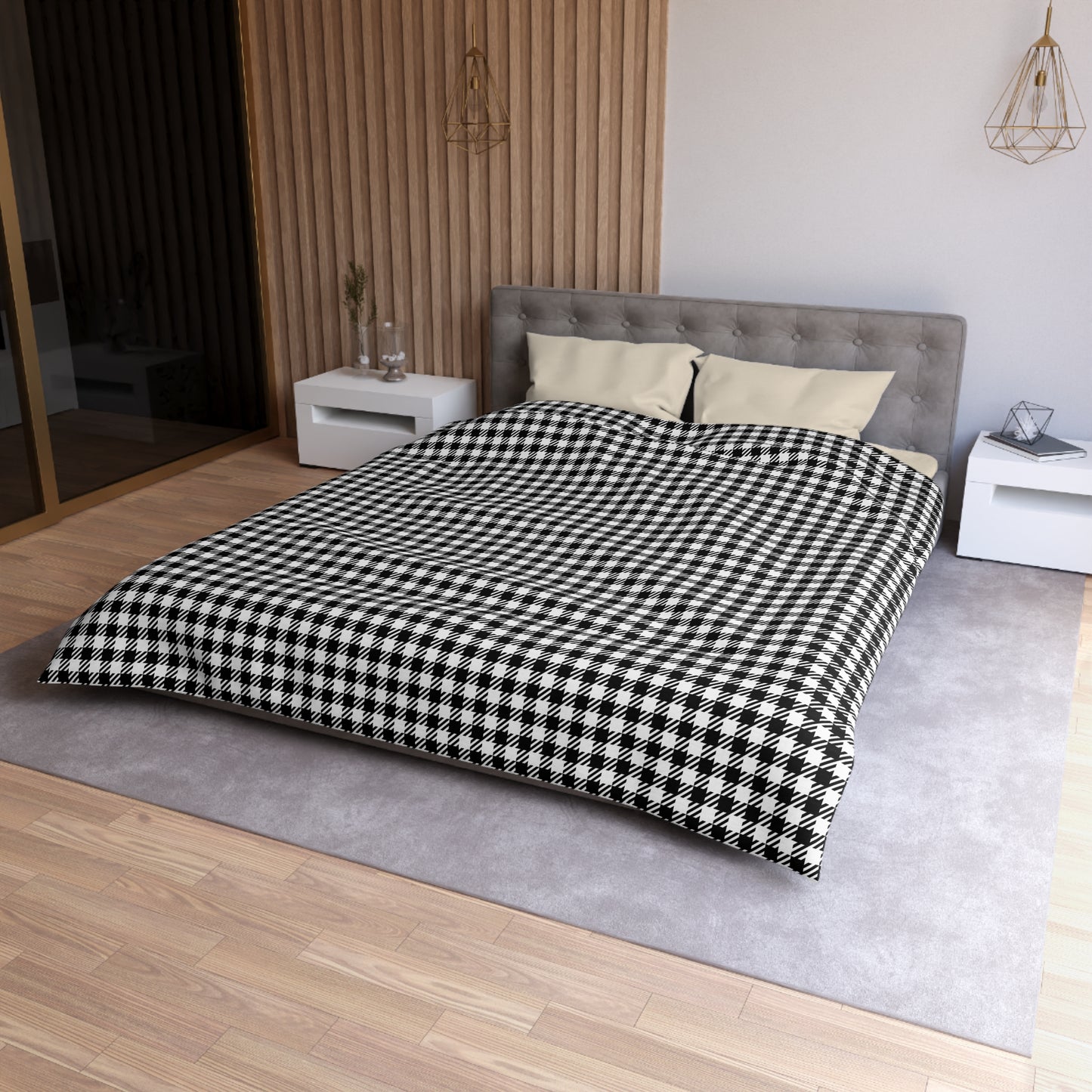 Black & White Balance Microfiber Duvet Cover
