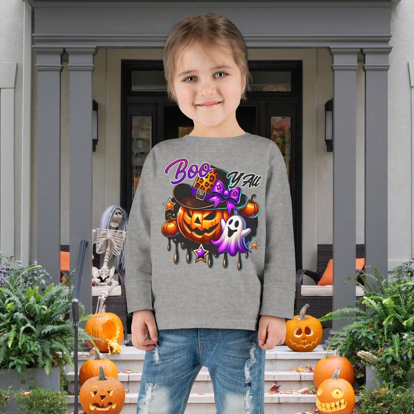 Boo Y'all Toddler Long Sleeve Tee