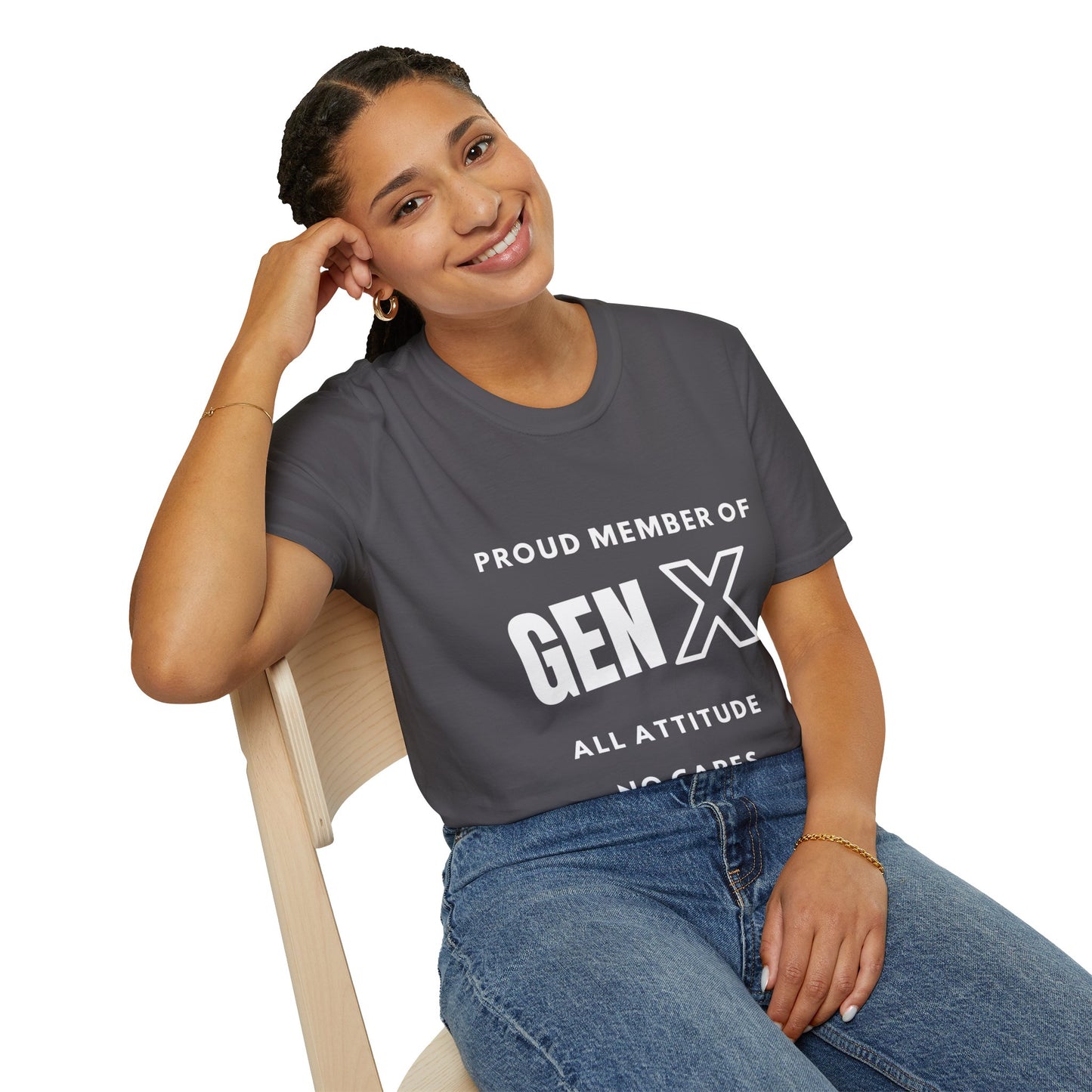 GenX All Attitude No Cares T-shirt