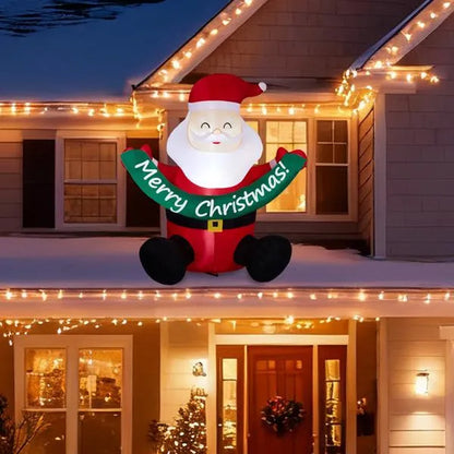 Santa Says Merry Christmas! 5.8FT Inflatable Lawn Decor