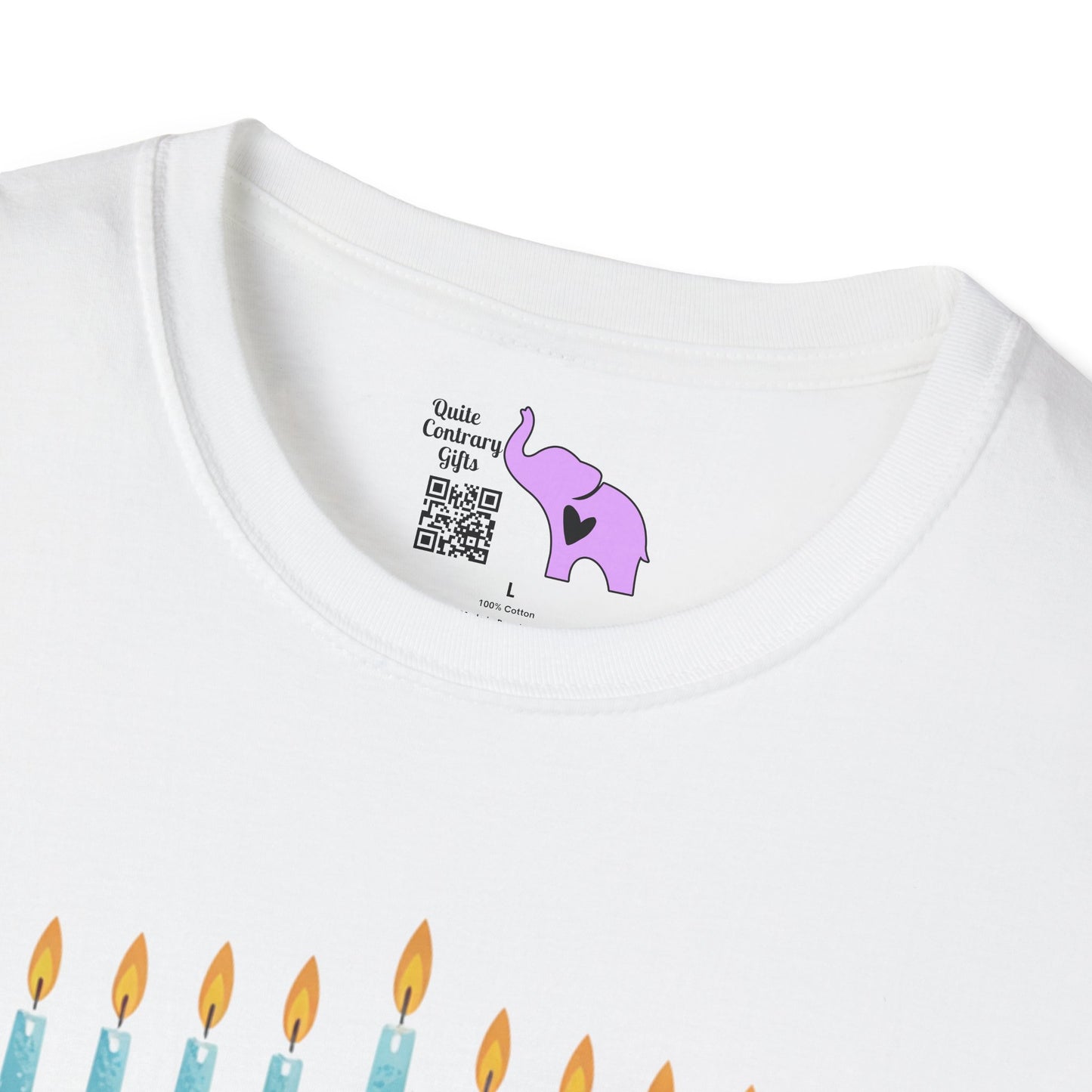 Love & Light Menorah Adult T-shirt