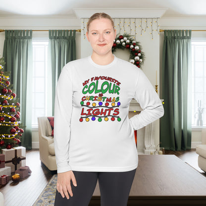 My Favourite Colour Is Christmas Lights Adult Long Sleeve Tee