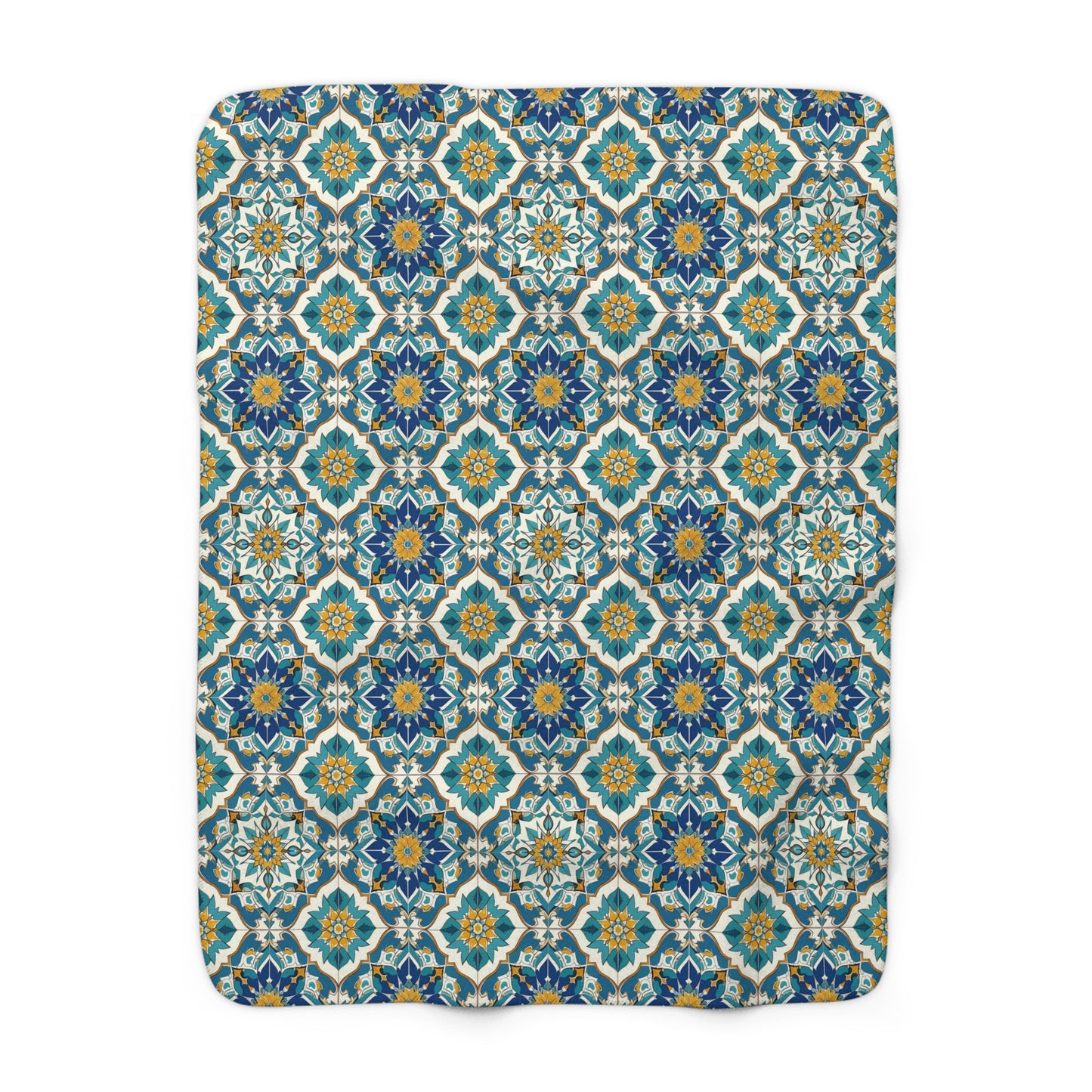 Mediterranean Lace Sherpa Fleece Blanket