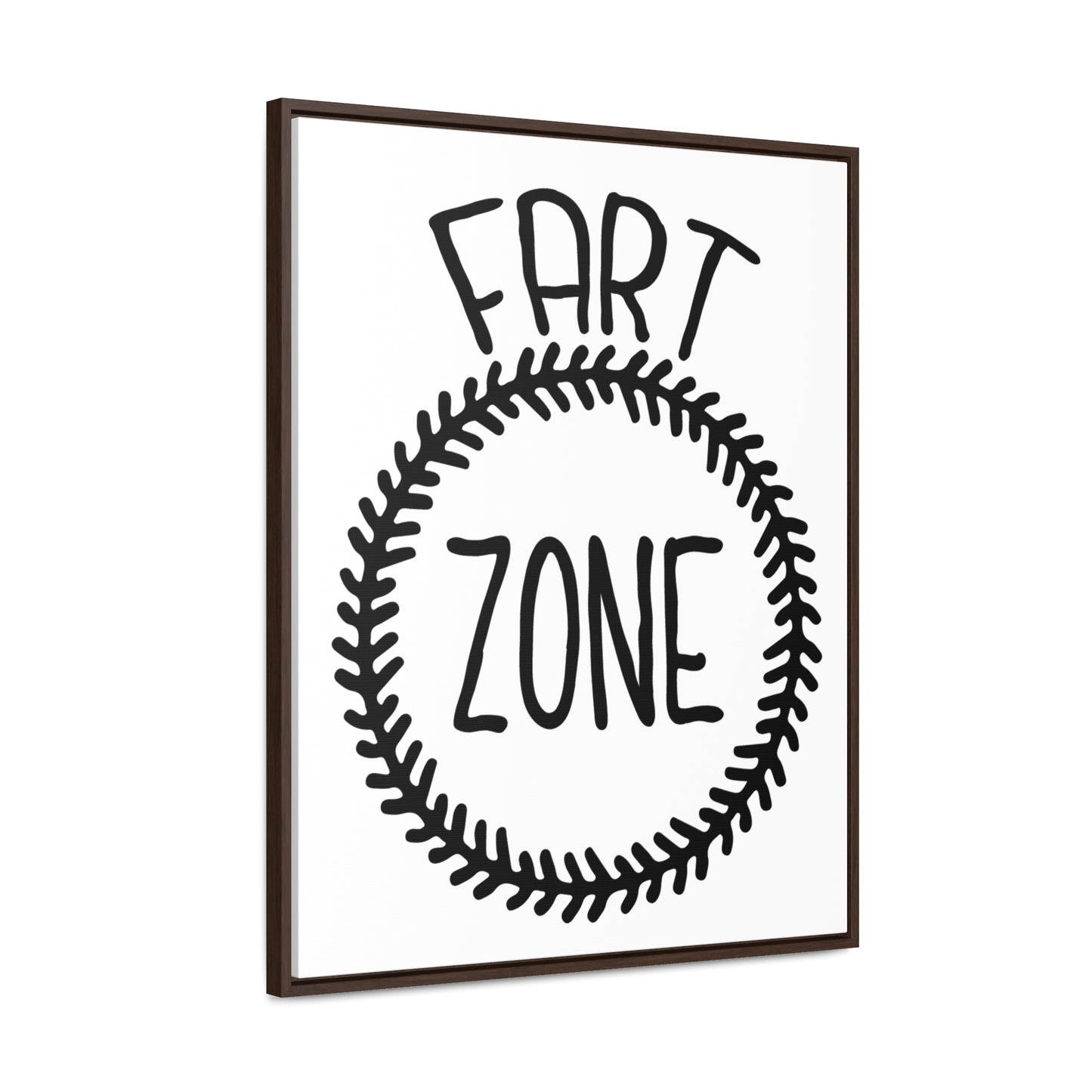 Fart Zone  2 Canvas Wraps, Vertical Frame