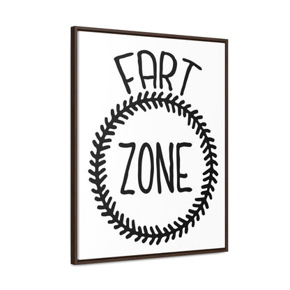 Fart Zone  2 Canvas Wraps, Vertical Frame