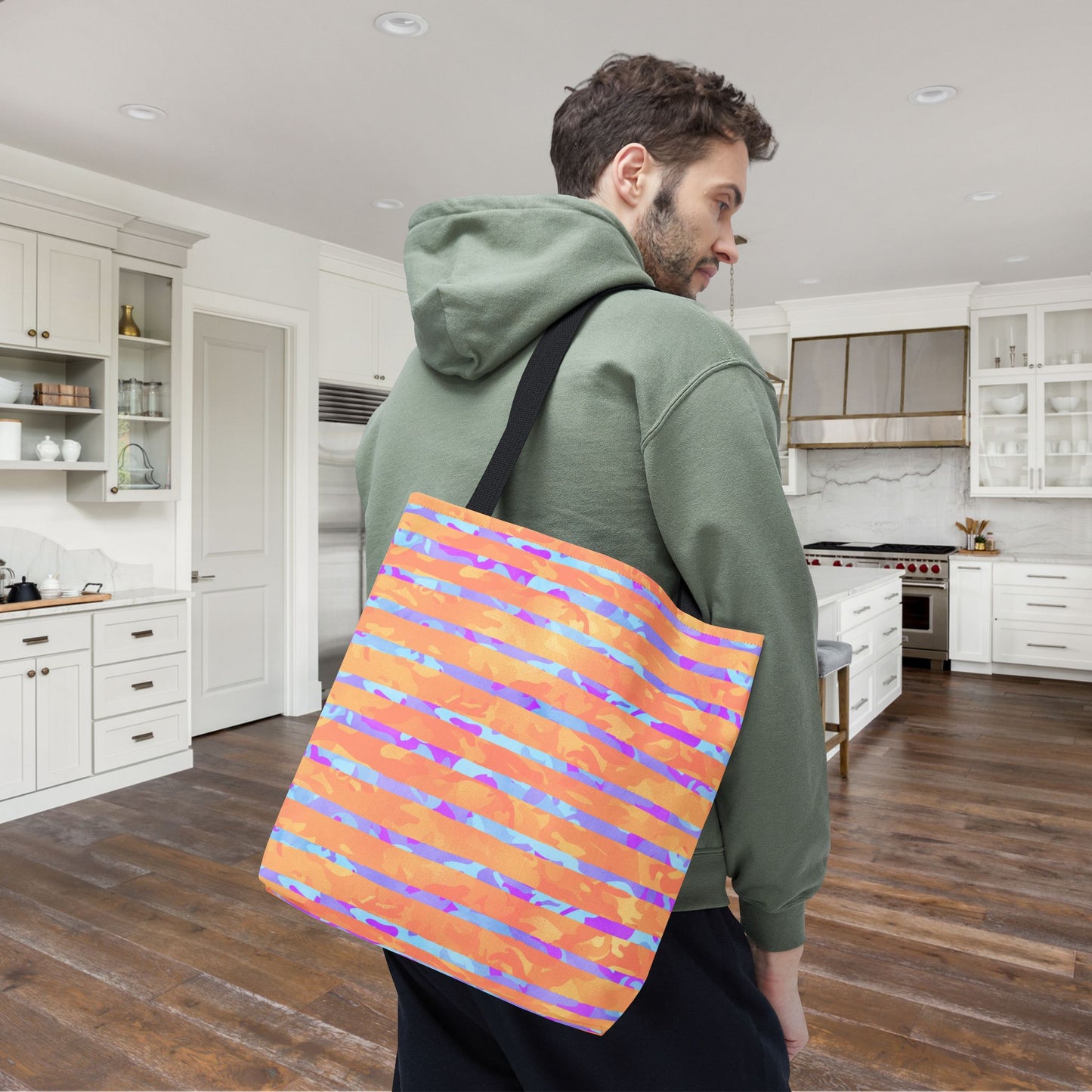 Split Spectrum Camo Canvas Tote Bag