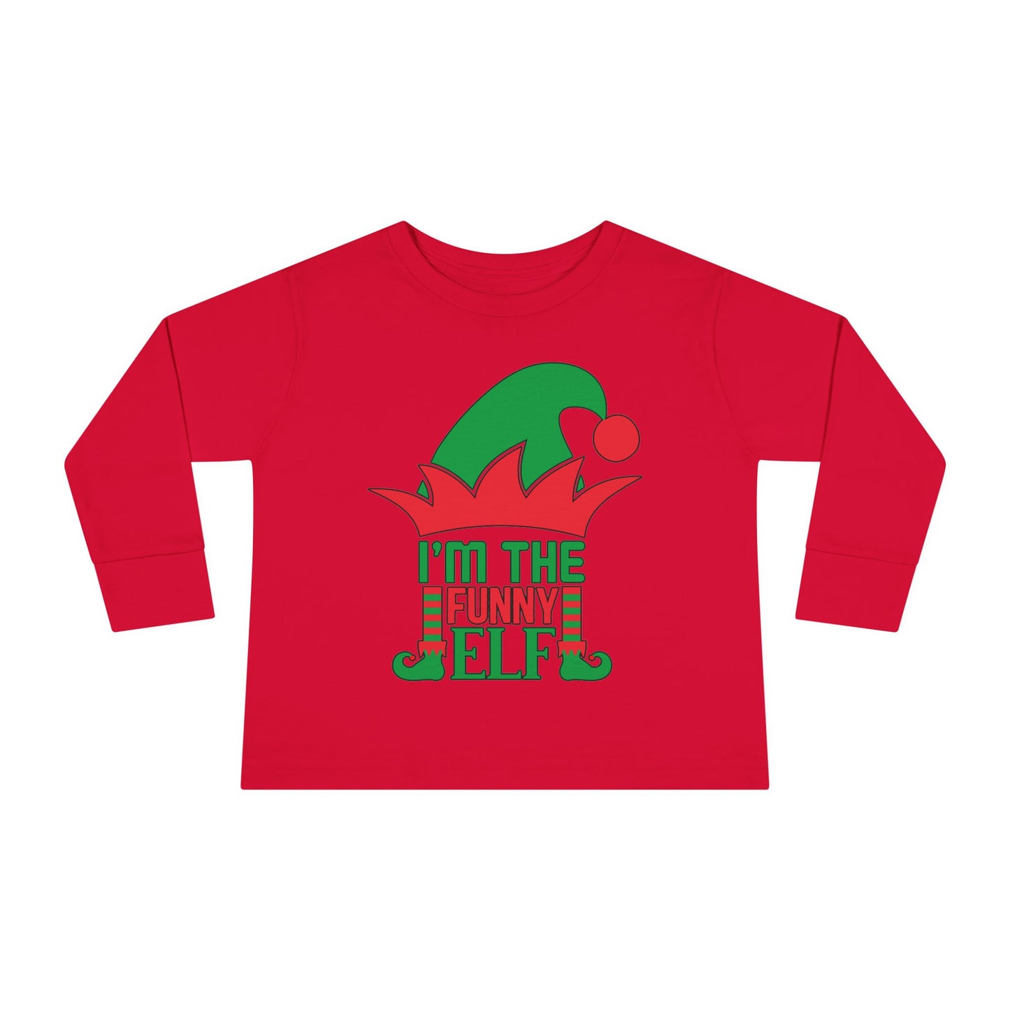 I'm The Funny Elf Toddler Long Sleeve Tee