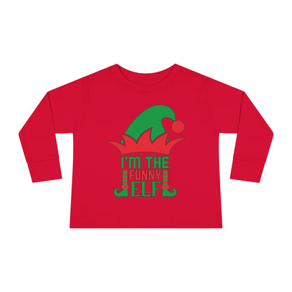 I'm The Funny Elf Toddler Long Sleeve Tee