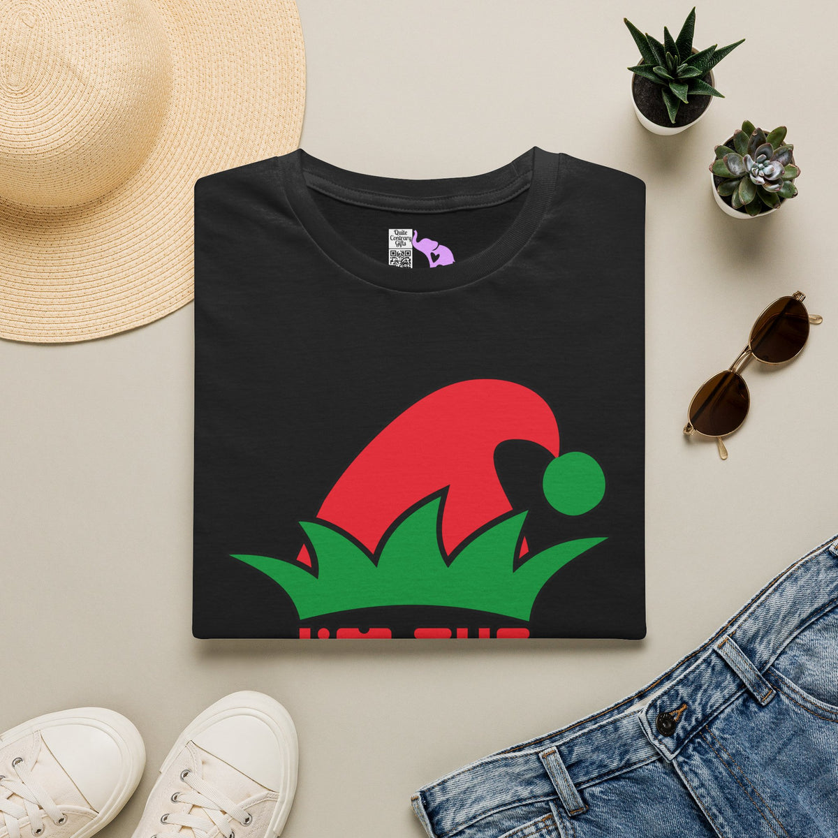 I'm The Festive Elf Peronalized Adult T-shirt