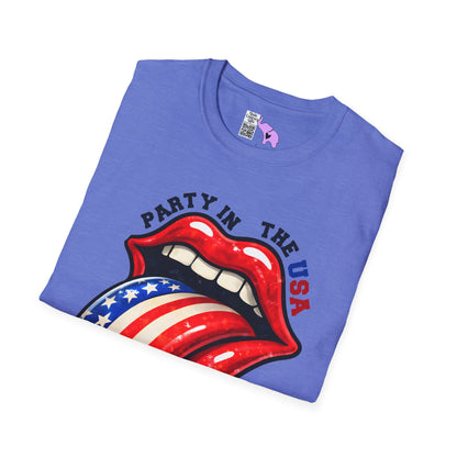 Party in the USA (Tongue) Adult T-shirt
