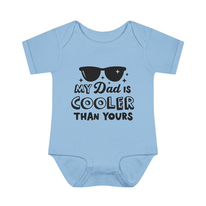 My Dad is Cooler Than Yours Baby Rib Bodysuit