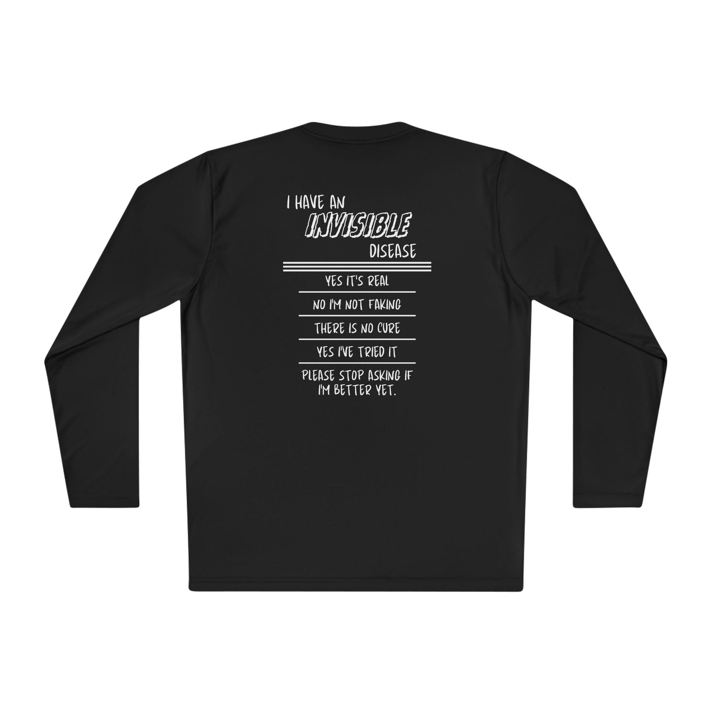 I'm An Invisible Warrior Chronic Illness Adult Long Sleeve Tee