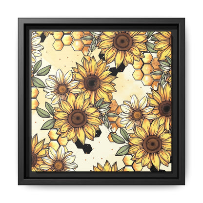 Sunflowers & Honeycombs Framed Canvas Art