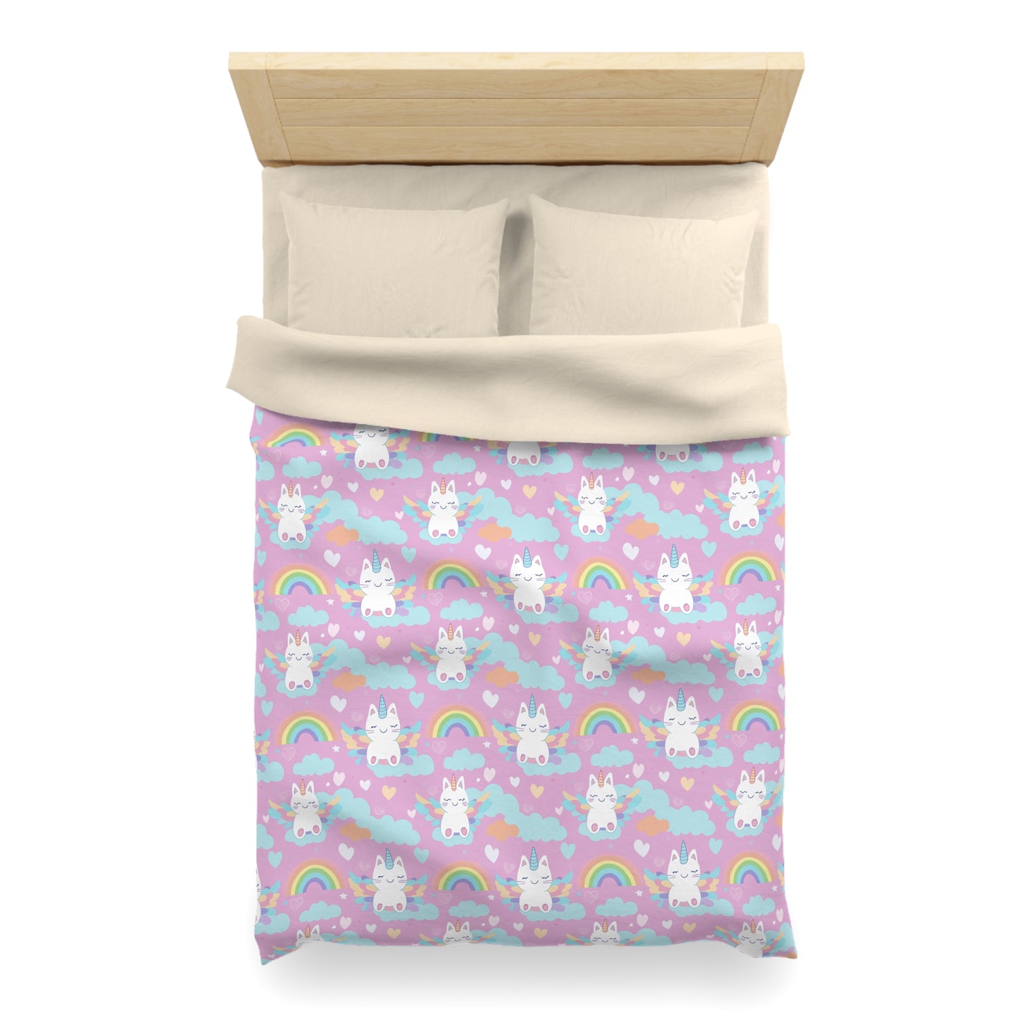 Rainbow Sky Riders Microfiber Duvet Cover