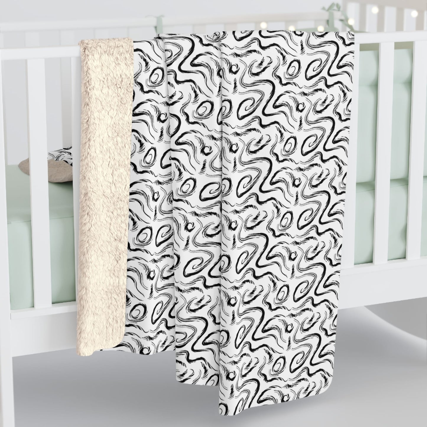 Grunge Scribbles Fleece Blanket