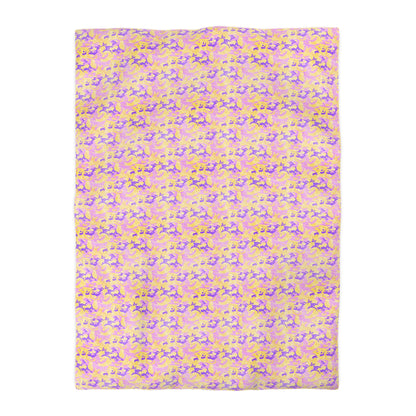 Peach Sorbet Camo Microfiber Duvet Cover