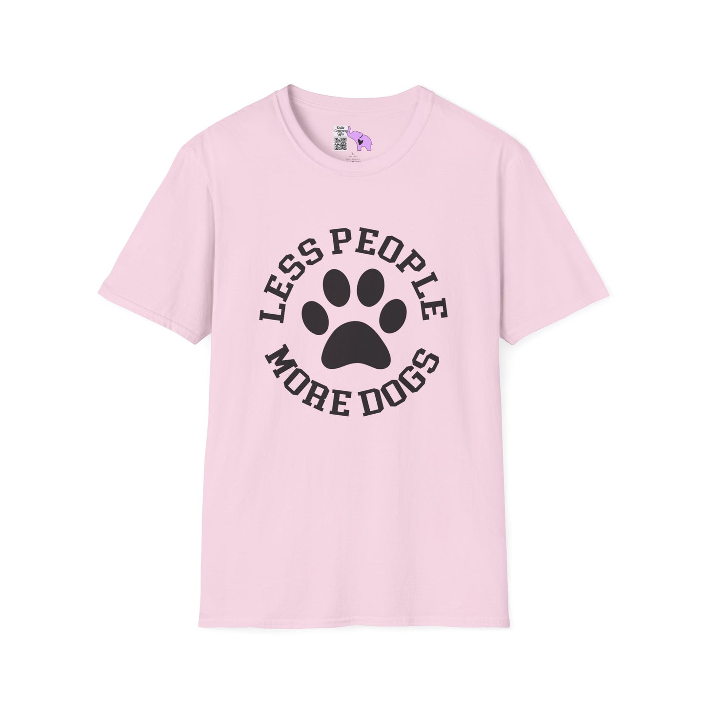 Less People More Dogs Adult T-shirt