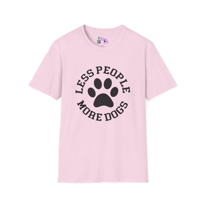 Less People More Dogs Adult T-shirt