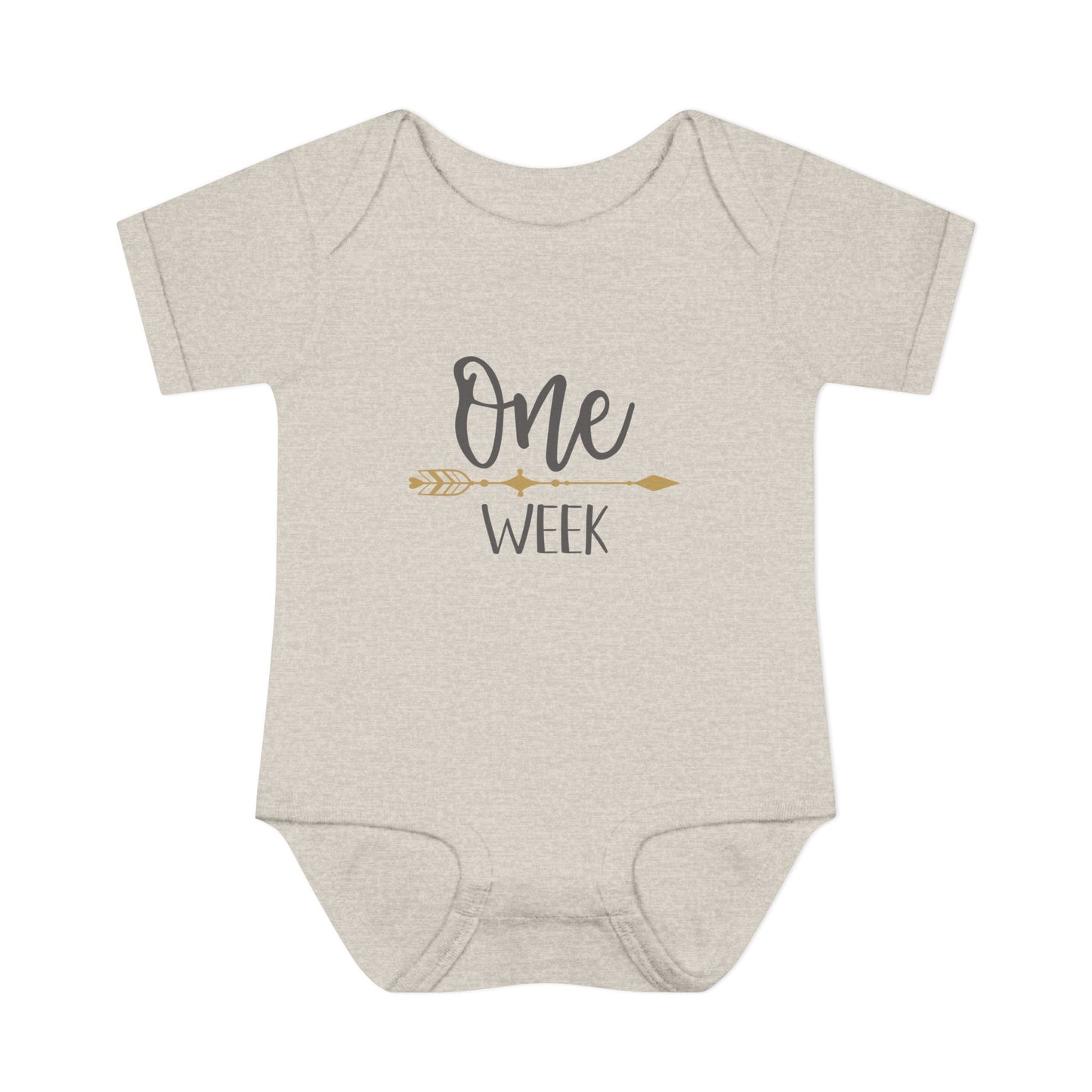 Golden Arrow Milestone Baby Bodysuit-One Week