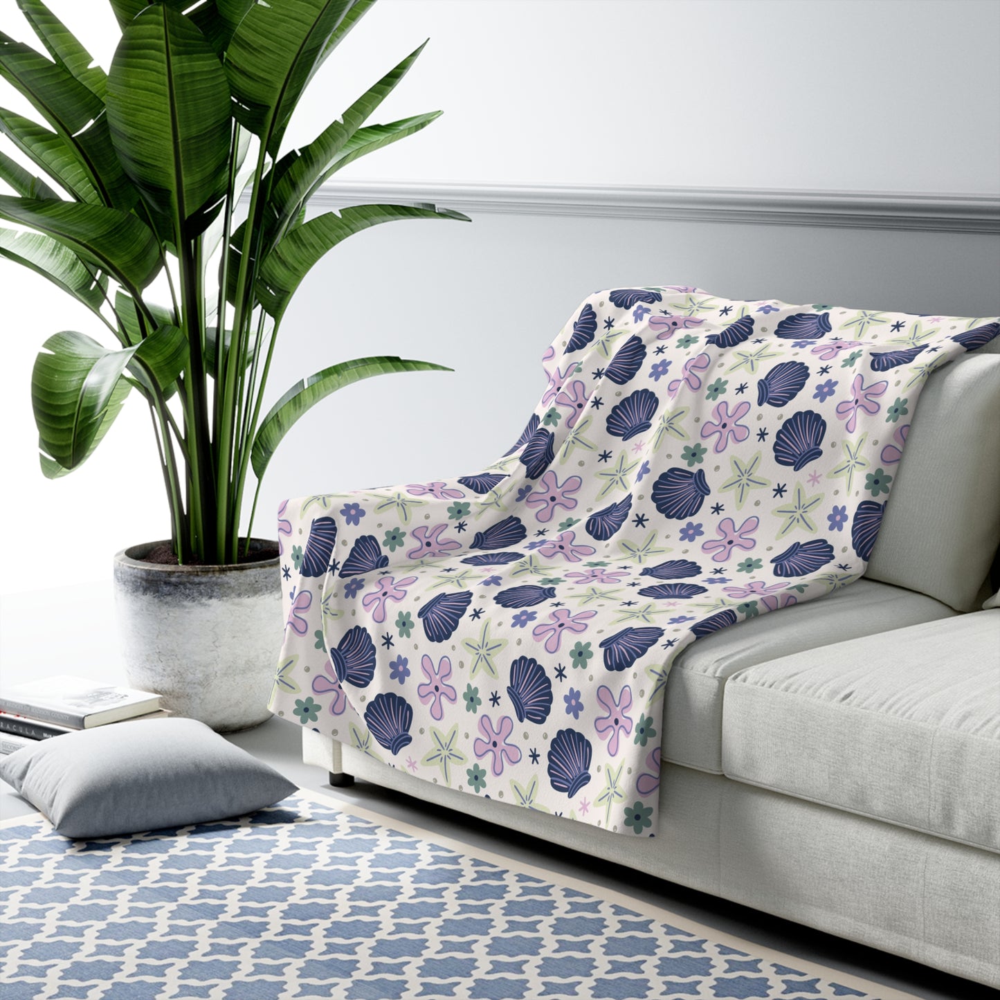 Shellflower Cove Fleece Blanket