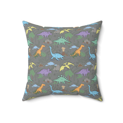 Prehistoric Playtime Throw Pillow