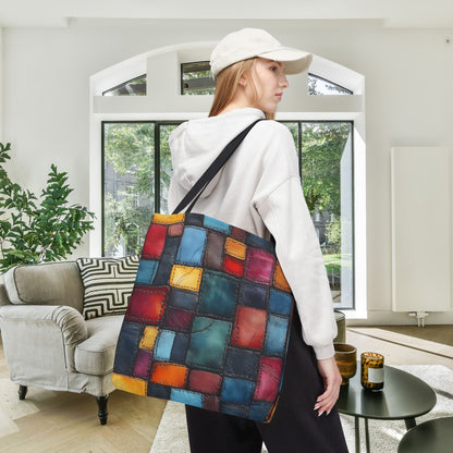 Colorblock Craze Canvas Tote Bag