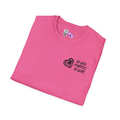 "Go With Purpose In Heart" Hinckley Quote Adult T-shirt