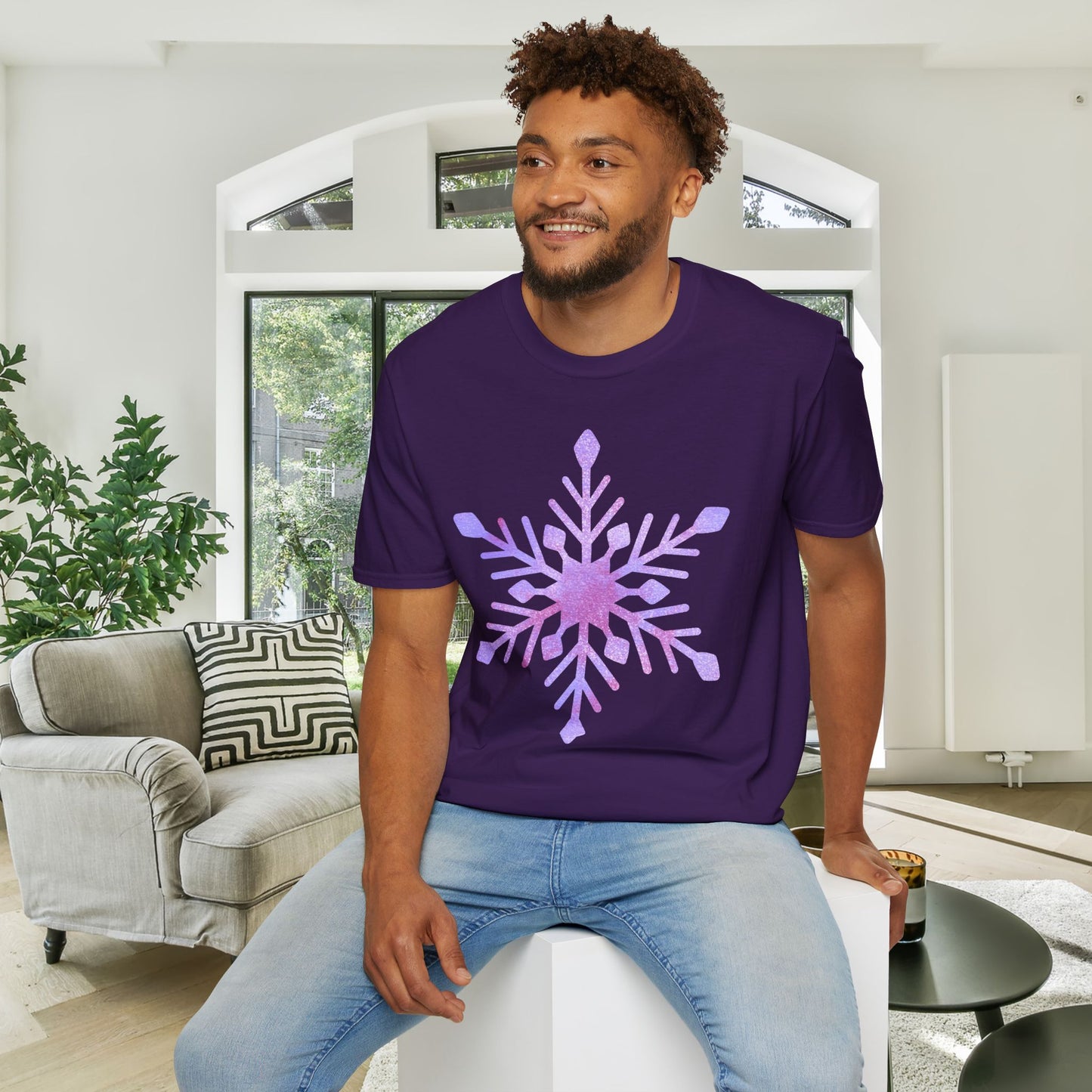 Large Snowflake Adult T-shirt